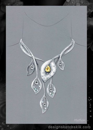 珠宝首饰设计手绘图收集汇总-产品设计手绘-中国设计手绘技能 中国最